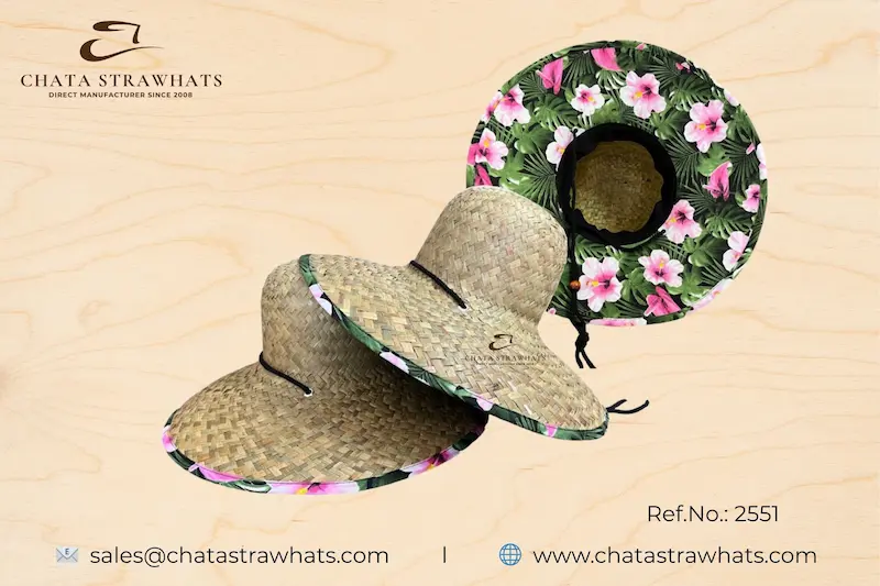 Ladies’ Straw Hat with Floral Trim | Ref. No.: 2551